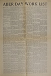 Aber Day Work List, 1928