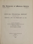 Annual Financial Report, 1917-1918