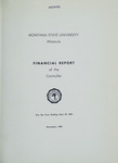 Financial Report of the Controller, 1961-1962 by Montana State University (Missoula, Mont.)