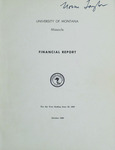 Financial Report, 1968-1969 by University of Montana (Missoula, Mont. : 1965-1994)