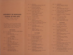 Fine Arts Calendar, Autumn 1971
