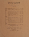 School of Fine Arts Calendar of Events, Fall Quarter 1990