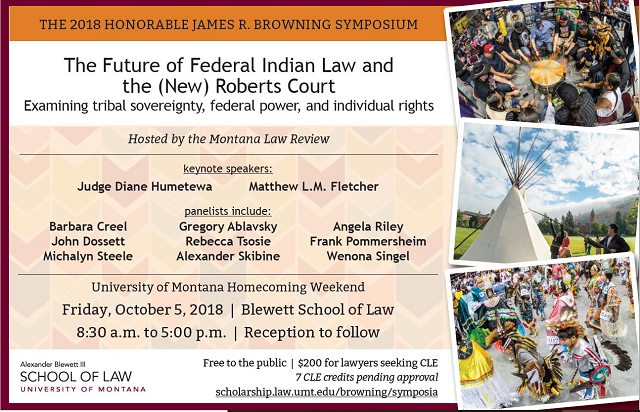 2018 Symposium on Federal Indian Law: 