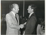 Max Baucus and Gerald Ford at Gym Dinner by Creator unknown
