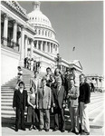 Max Baucus, Paul Hatfield and students by Creator unknown