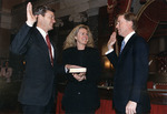 Max Baucus taking the oath of office by Creator unknown