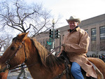 Max Baucus at the George W. Bush presidential inauguration parade by Creator unknown