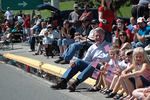 Max Baucus and children in Butte Fourth of July parade by Creator unknown