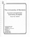 Current Unrestricted Operating Budgets, Fiscal Year 1994