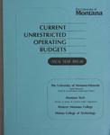 Current Unrestricted Operating Budgets, Fiscal Year 1996
