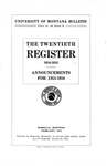 1914-1915 Course Catalog by University of Montana--Missoula. Office of the Registrar