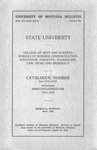 1932-1933 Course Catalog by State University of Montana (Missoula, Mont.). Office of the Registrar