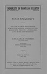 1933-1934 Course Catalog by State University of Montana (Missoula, Mont.). Office of the Registrar