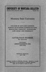1934-1935 Course Catalog by State University of Montana (Missoula, Mont.). Office of the Registrar