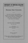 1935-1936 Course Catalog by Montana State University (Missoula, Mont.). Office of the Registrar