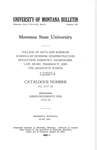1937-1938 Course Catalog by University of Montana--Missoula. Office of the Registrar