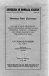 1938-1939 Course Catalog by University of Montana--Missoula. Office of the Registrar