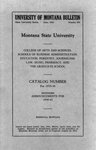 1939-1940 Course Catalog by Montana State University (Missoula, Mont.). Office of the Registrar