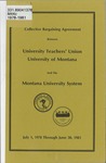 University Faculty Association Collective Bargaining Agreement, 1978-1981 by University of Montana (Missoula, Mont. : 1965-1994). University Faculty Association