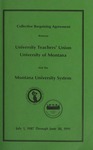 University Faculty Association Collective Bargaining Agreement, 1987-1991 by University of Montana--Missoula. University Faculty Association