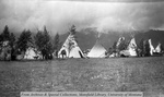 Teepees at St. Ignatius Mission by Mary Helterline Flynn