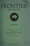 Frontier and Midland, Winter 1938 by Harold G. Merriam