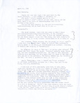 Letter from Cal Bedient dated April 27, 1992 by Calvin Bedient
