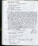 Notebook entry dated September 11, 2002 by Patricia Goedicke