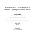 Community Food Security Strategies in Montana: Exploring Practices and Policies