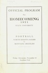 Grizzly Football Game Day Program, November 18, 1921