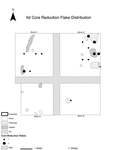 Supplemental Figure 5.3. Early stage reduction flake distribution on IId by Anna Marie Prentiss, Ethan Ryan, Ashley Hampton, Kathryn Bobolinksi, Pei-Lin Yu, Matthew Schmader, and Alysha Edwards