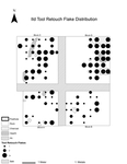 Supplemental Figure 5.6. Tool retouch flake distribution on IId by Anna Marie Prentiss, Ethan Ryan, Ashley Hampton, Kathryn Bobolinksi, Pei-Lin Yu, Matthew Schmader, and Alysha Edwards