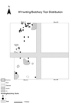 Supplemental Figure 7.7. Hunting-butchering tool distribution on IIf by Anna Marie Prentiss, Ethan Ryan, Ashley Hampton, Kathryn Bobolinksi, Pei-Lin Yu, Matthew Schmader, and Alysha Edwards