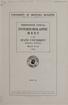 Interscholastic Meet Announcement, 1916 by State University of Montana (Missoula, Mont.). Interscholastic Committee