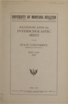 Interscholastic Meet Announcement, 1919 by State University of Montana (Missoula, Mont.). Interscholastic Committee