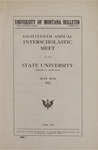 Interscholastic Meet Announcement, 1921 by State University of Montana (Missoula, Mont.). Interscholastic Committee