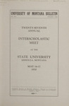 Interscholastic Meet Announcement, 1930 by State University of Montana (Missoula, Mont.). Interscholastic Committee
