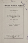 Interscholastic Meet Announcement, 1938 by Montana State University (Missoula, Mont.). Interscholastic Committee