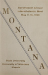 Interscholastic Meet Program, 1920 by State University of Montana (Missoula, Mont.). Interscholastic Committee