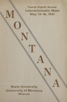 Interscholastic Meet Program, 1931 by State University of Montana (Missoula, Mont.). Interscholastic Committee