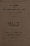 Montana High School Debating League Announcement, 1911-1912