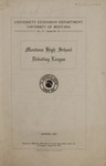 Montana High School Debating League Announcement, 1915-1916