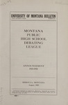 Montana Public High School Debating League Announcement, 1923-1924