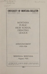 Montana Public High School Debating League Announcement, 1925-1926