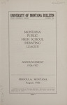 Montana Public High School Debating League Announcement, 1926-1927