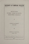 Montana Public High School Debating League Announcement, 1929-1930