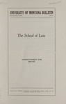The School of Law Announcement for 1920-1921