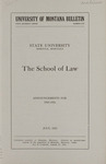 The School of Law Announcements for 1925-1926