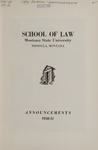 School of Law Announcements, 1950-1951