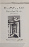 The School of Law Announcements, 1956-1957